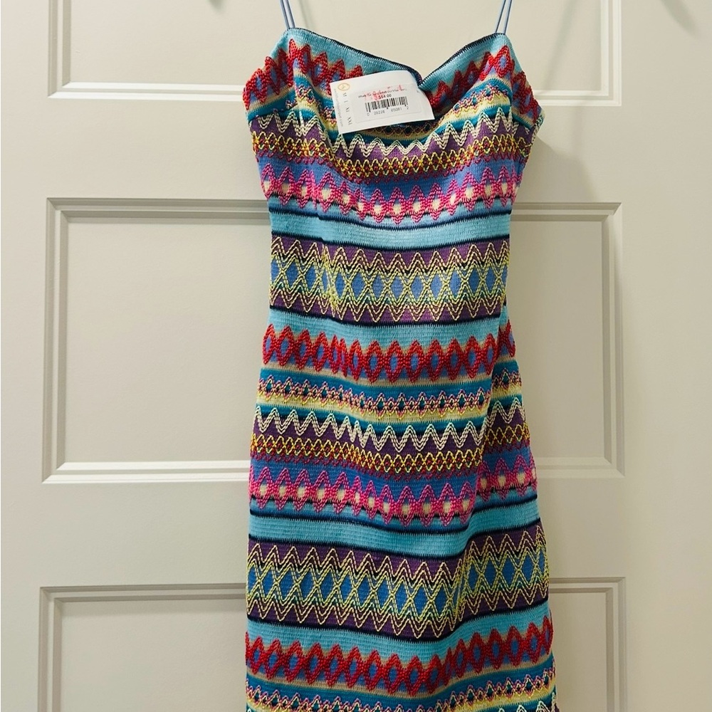 Colorful Zigzag Patterned Dress